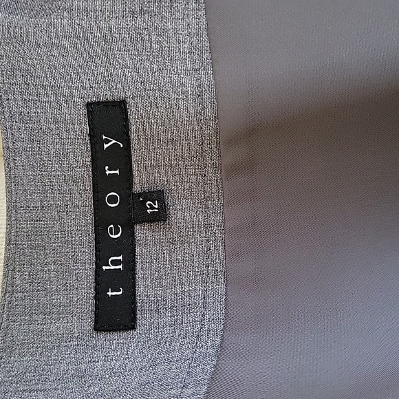 Theory Peplum Wool Blend Lined Women Size 12 Button Closure Blazer Jacket - Picture 12 of 14